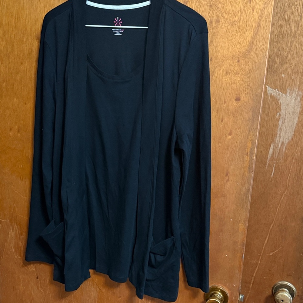 Isaac Mizrahi Black Long Sleeve Women's Top